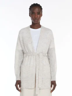 Mohair yarn cardigan