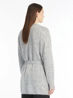 Mohair yarn cardigan