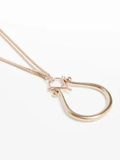 Monogram-pendant necklace