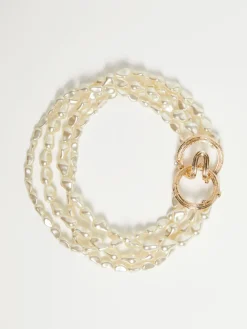 Multi-strand pearl necklace