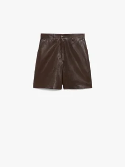 Nappa leather Bermuda shorts