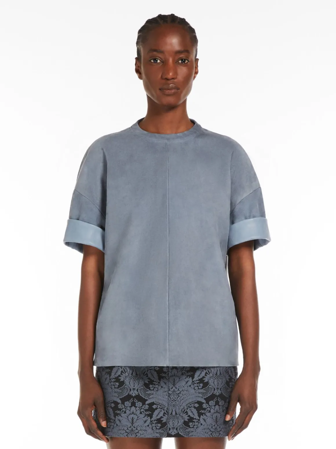 Nappa leather blouse