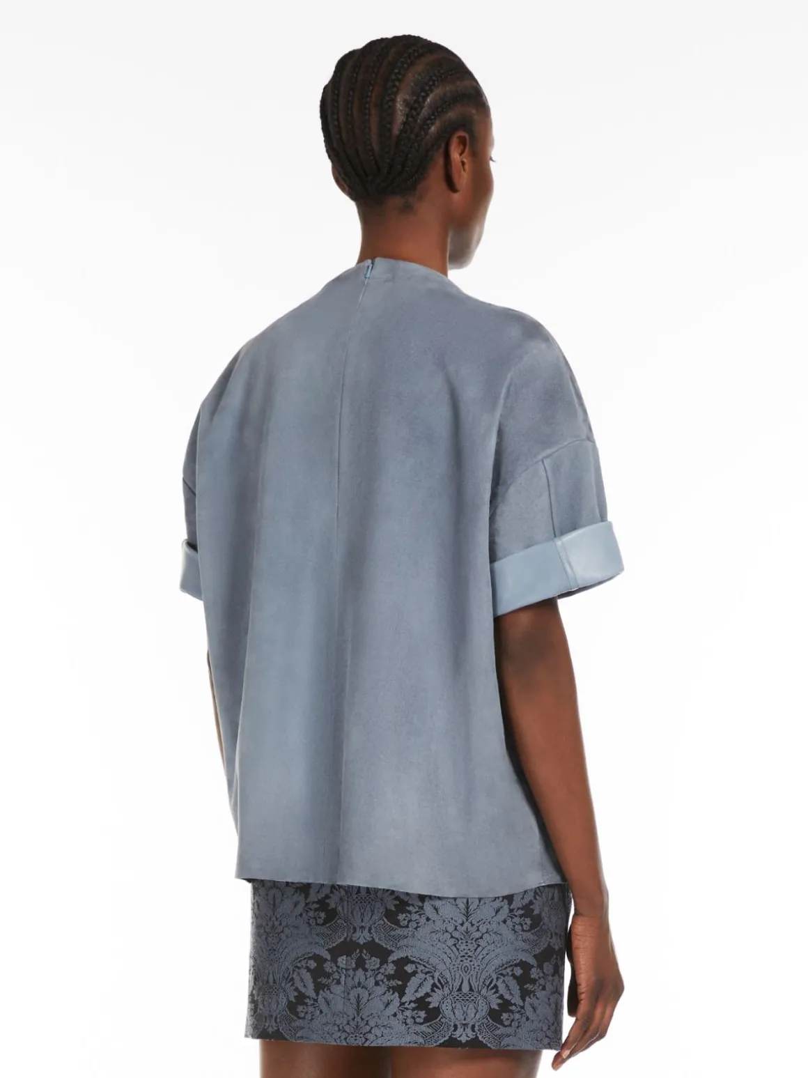 Nappa leather blouse