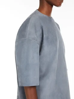 Nappa leather blouse