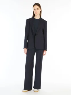 Natural stretch wool blazer