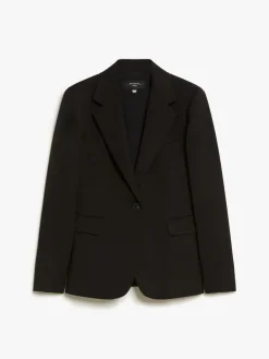 Natural stretch wool blazer