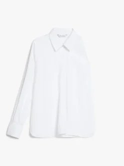 One-shoulder cotton shirt