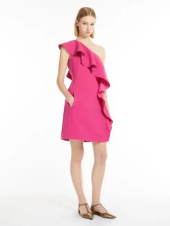 One-shoulder sable dress