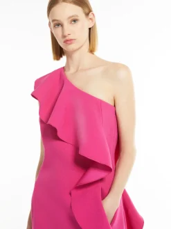 One-shoulder sable dress