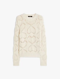 Open-knit wool-blend sweater