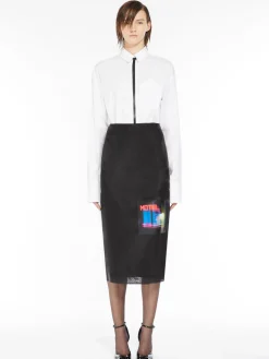 Organza midi skirt