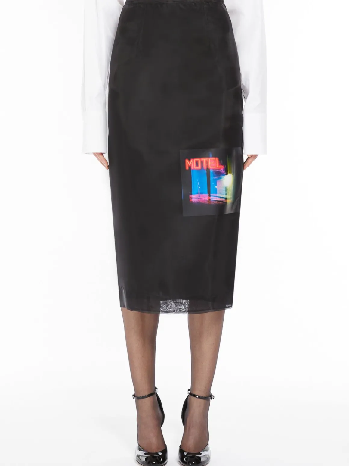 Organza midi skirt