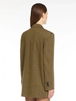 Oversize blazer in wool and cotton