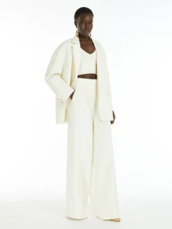 Oversize stretch cotton trousers
