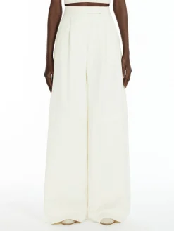 Oversize stretch cotton trousers