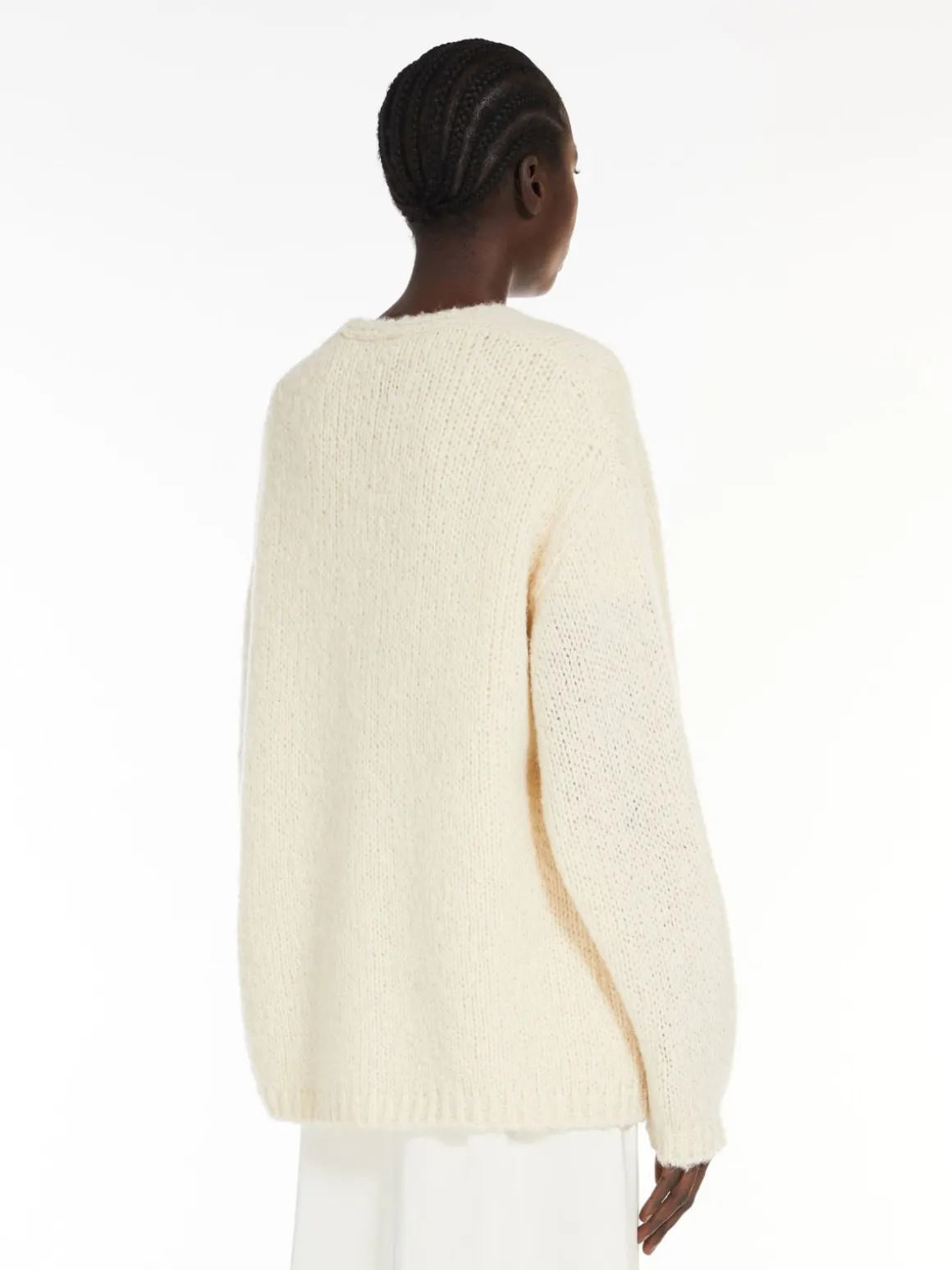 Oversized alpaca and cotton cardigan