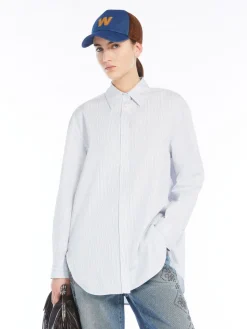 Oversized cotton twill shirt