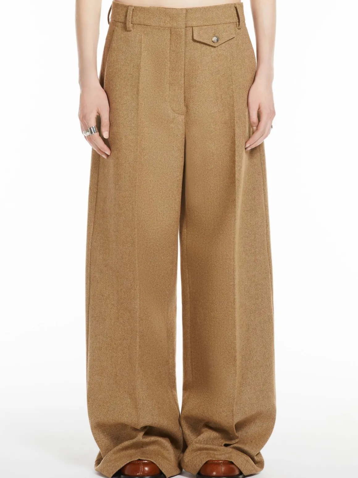 Oversized flared trousers