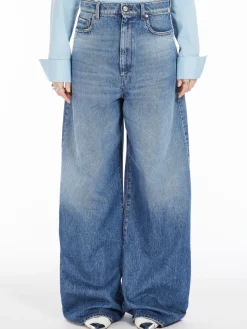 Oversized low-rise 5-pocket trousers