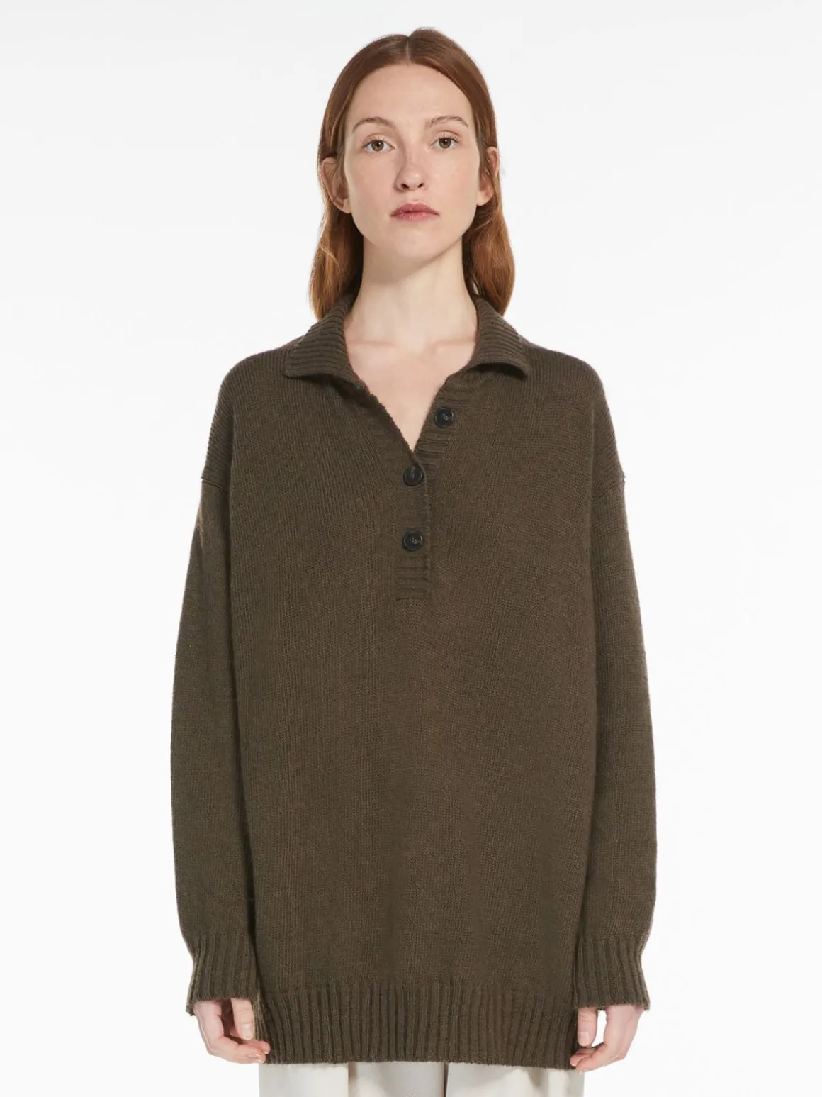 Oversized mohair-blend pullover