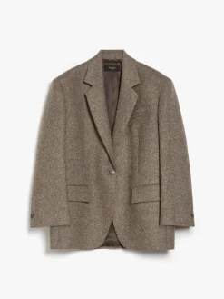 Oversized Shetland-look wool blazer