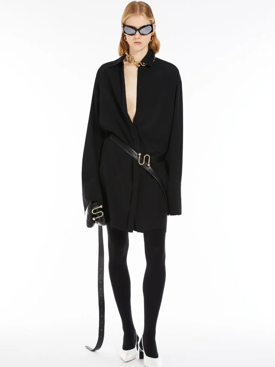 Oversized shirt dress
