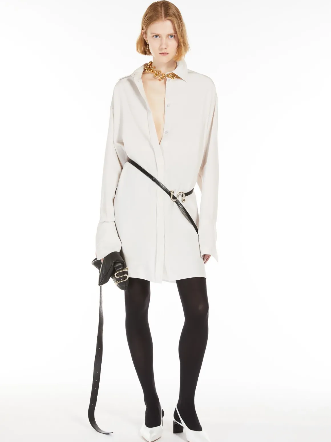 Oversized shirt dress