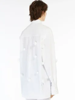 Oversized shirt with 3D rose detail