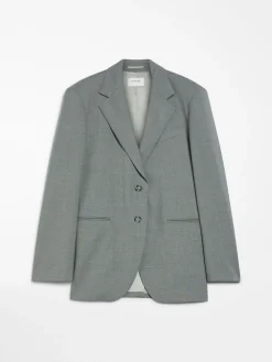Oversized stretch wool blazer