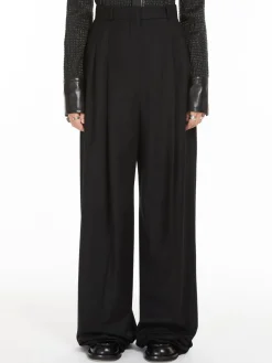 Oversized stretch wool trousers