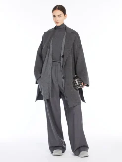 Oversized wool and alpaca coat