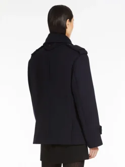Oversized wool and cashmere trench coat