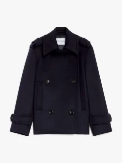 Oversized wool and cashmere trench coat