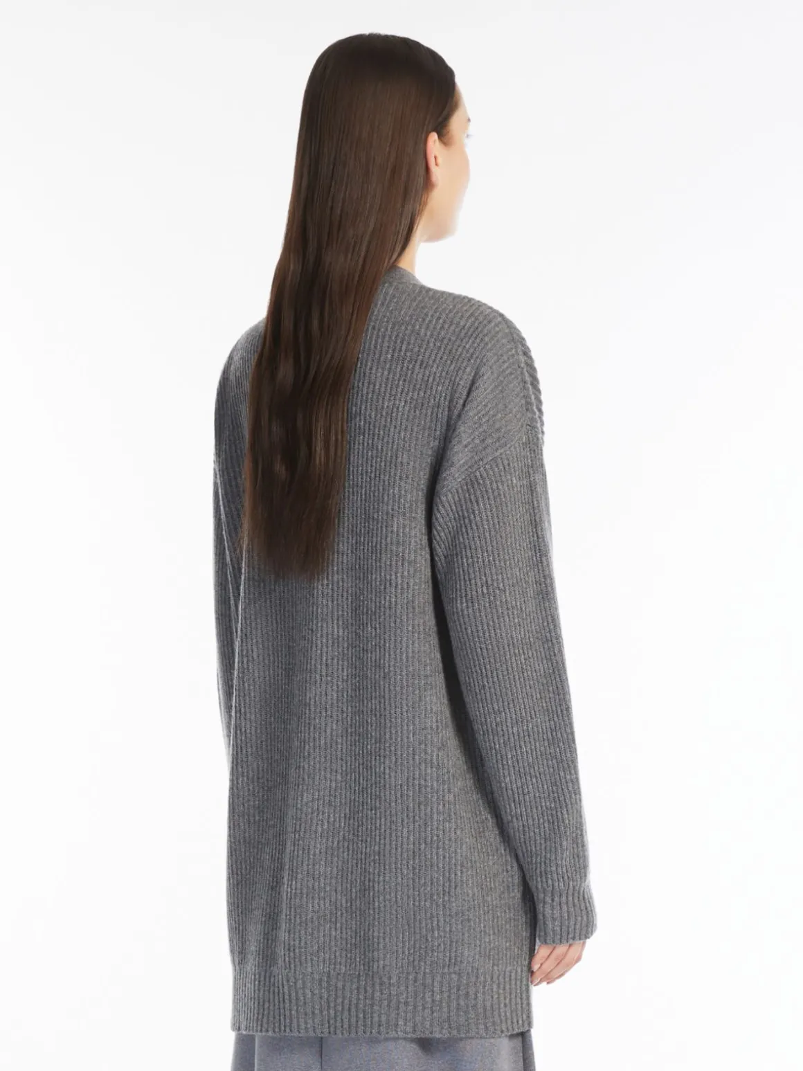Oversized wool, viscose and cashmere cardigan