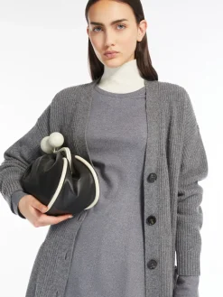 Oversized wool, viscose and cashmere cardigan