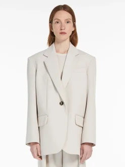 Oversized wool-blend blazer