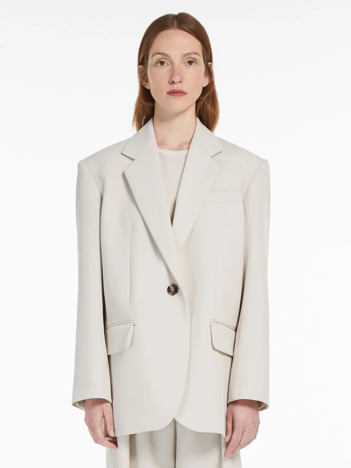 Oversized wool-blend blazer