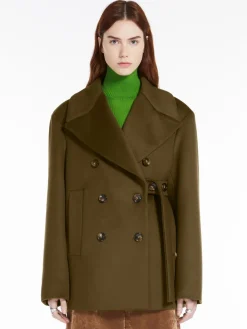 Oversized wool-blend pea coat
