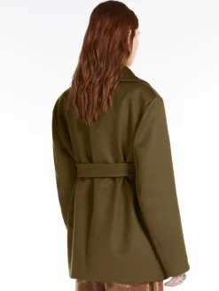Oversized wool-blend pea coat