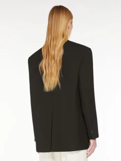 Oversized woollen cloth blazer