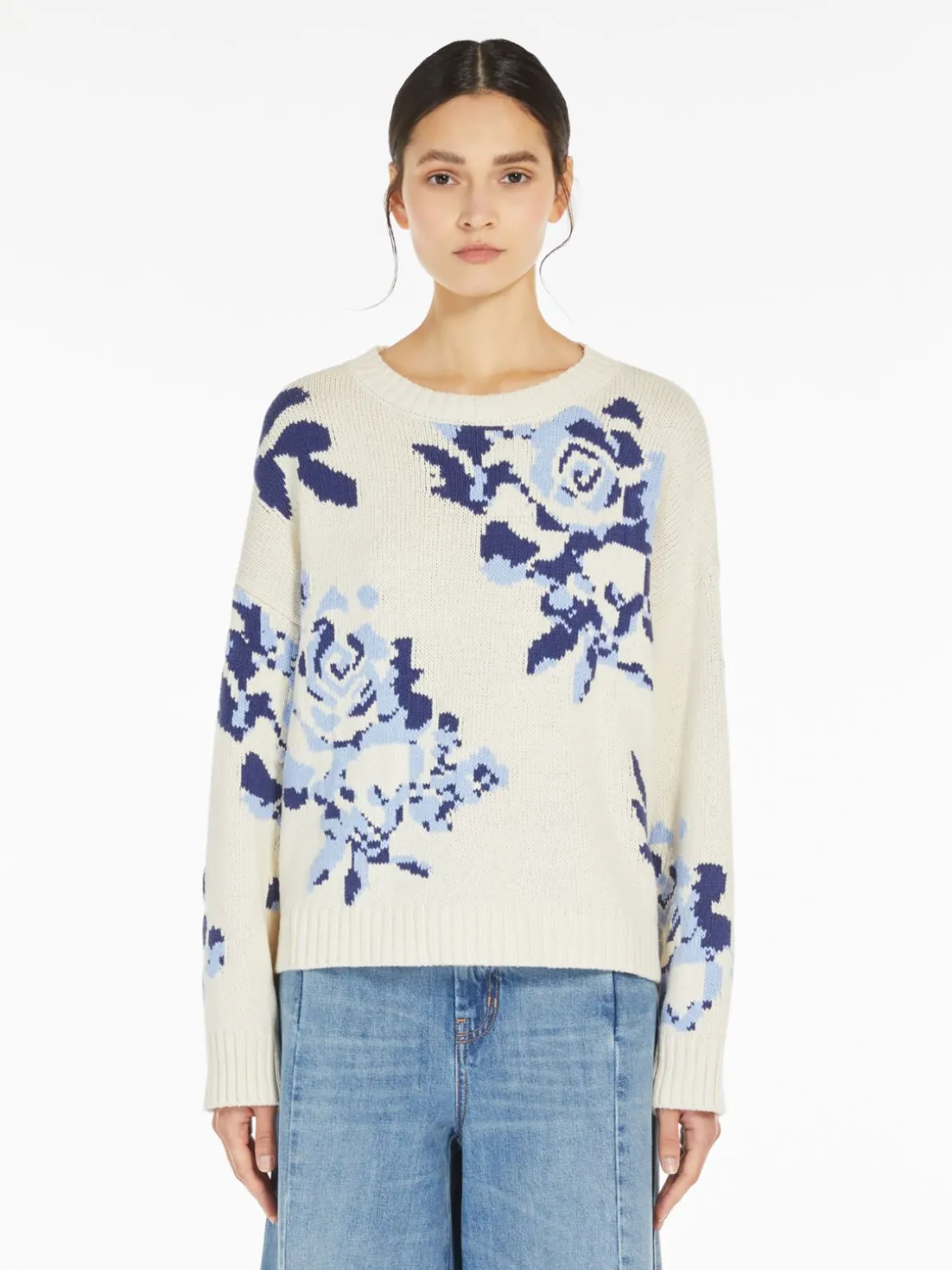 Patterned cotton yarn jumper