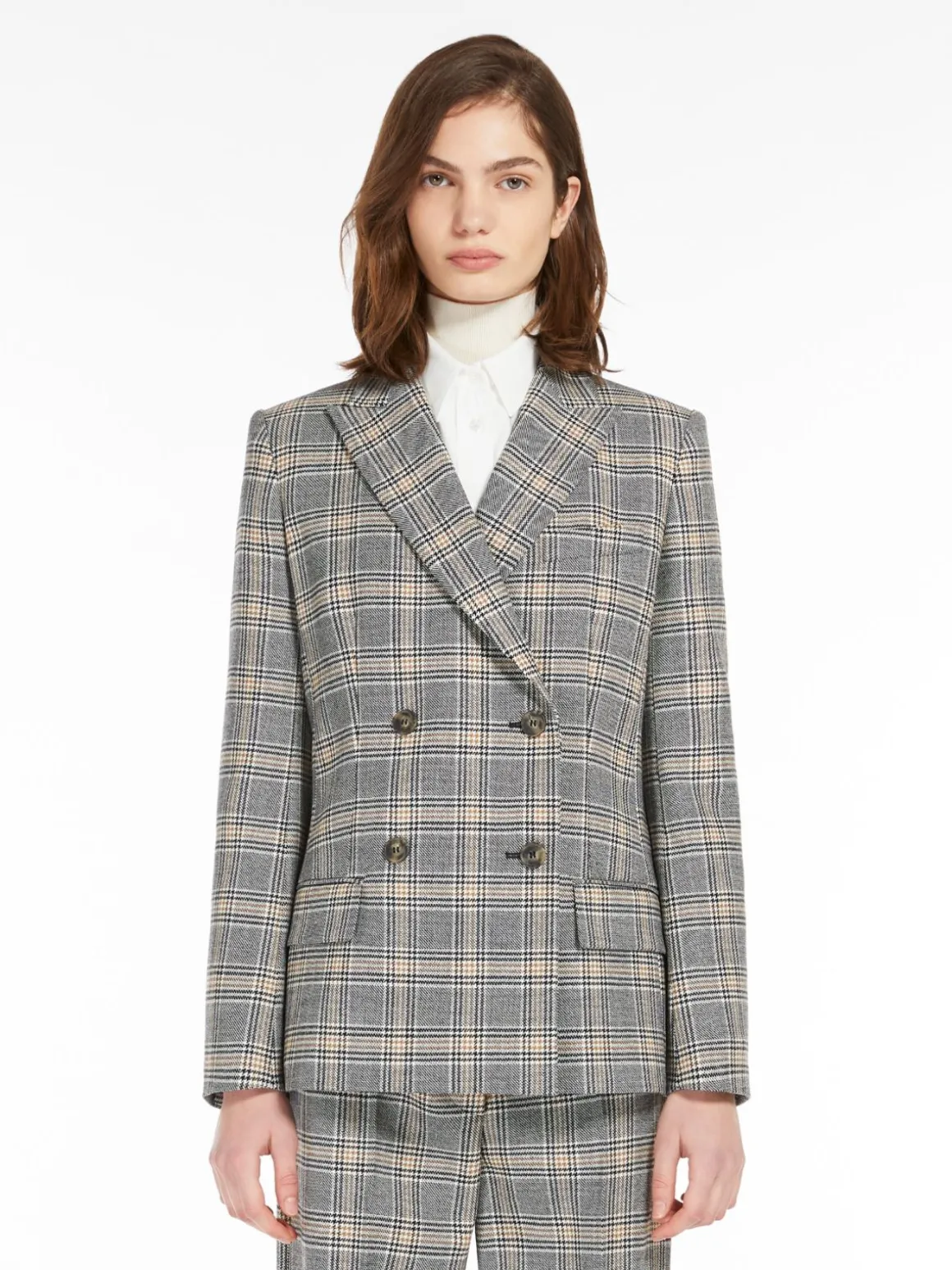 Patterned wool blazer