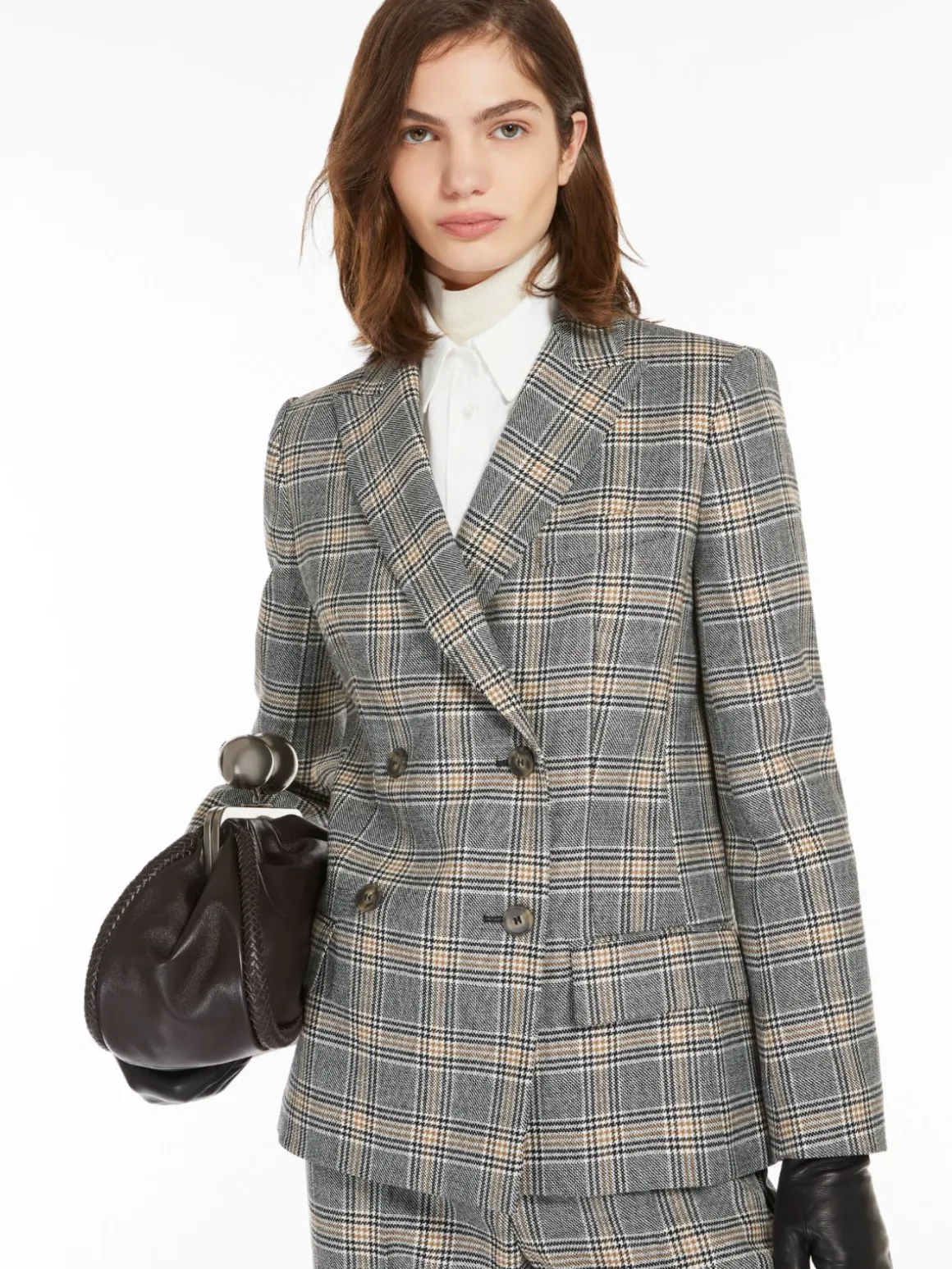 Patterned wool blazer