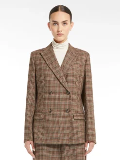 Patterned wool blazer