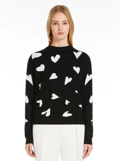 Patterned wool yarn jumper