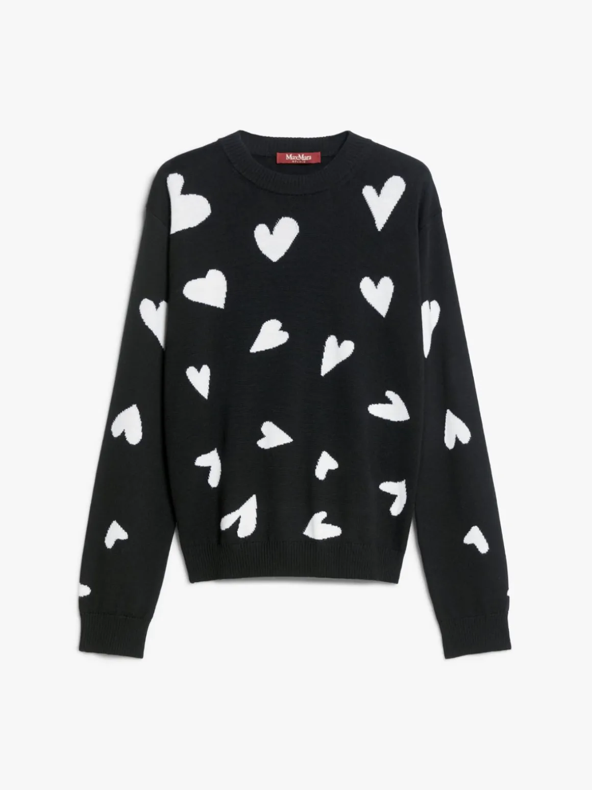 Patterned wool yarn jumper