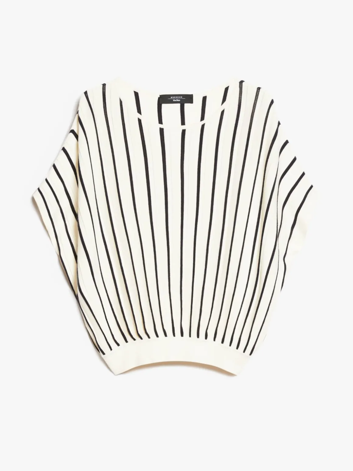 Pleated stretch viscose sweater