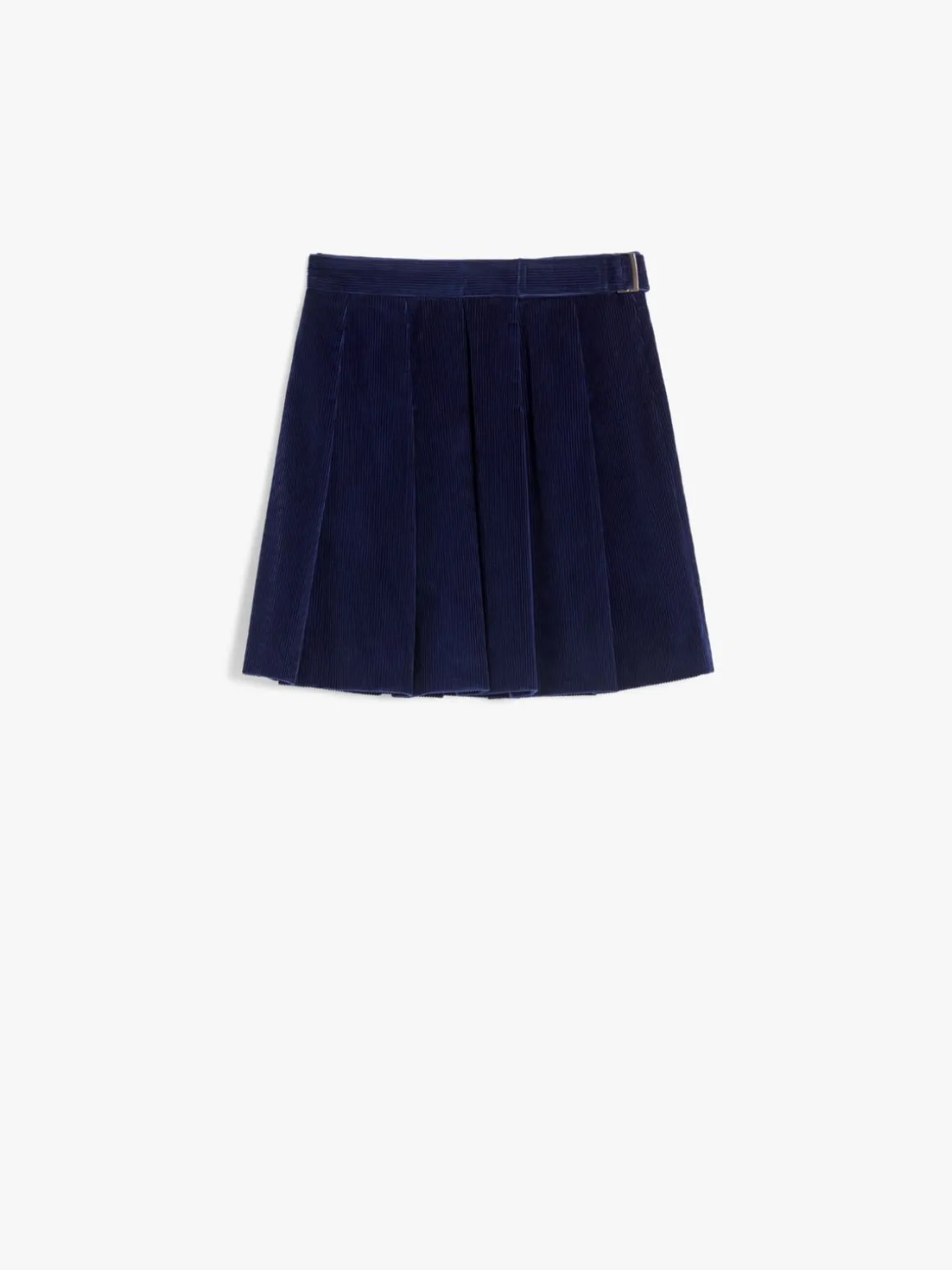 Pleated velvet mini skirt