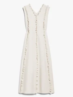 Poplin dress with frills