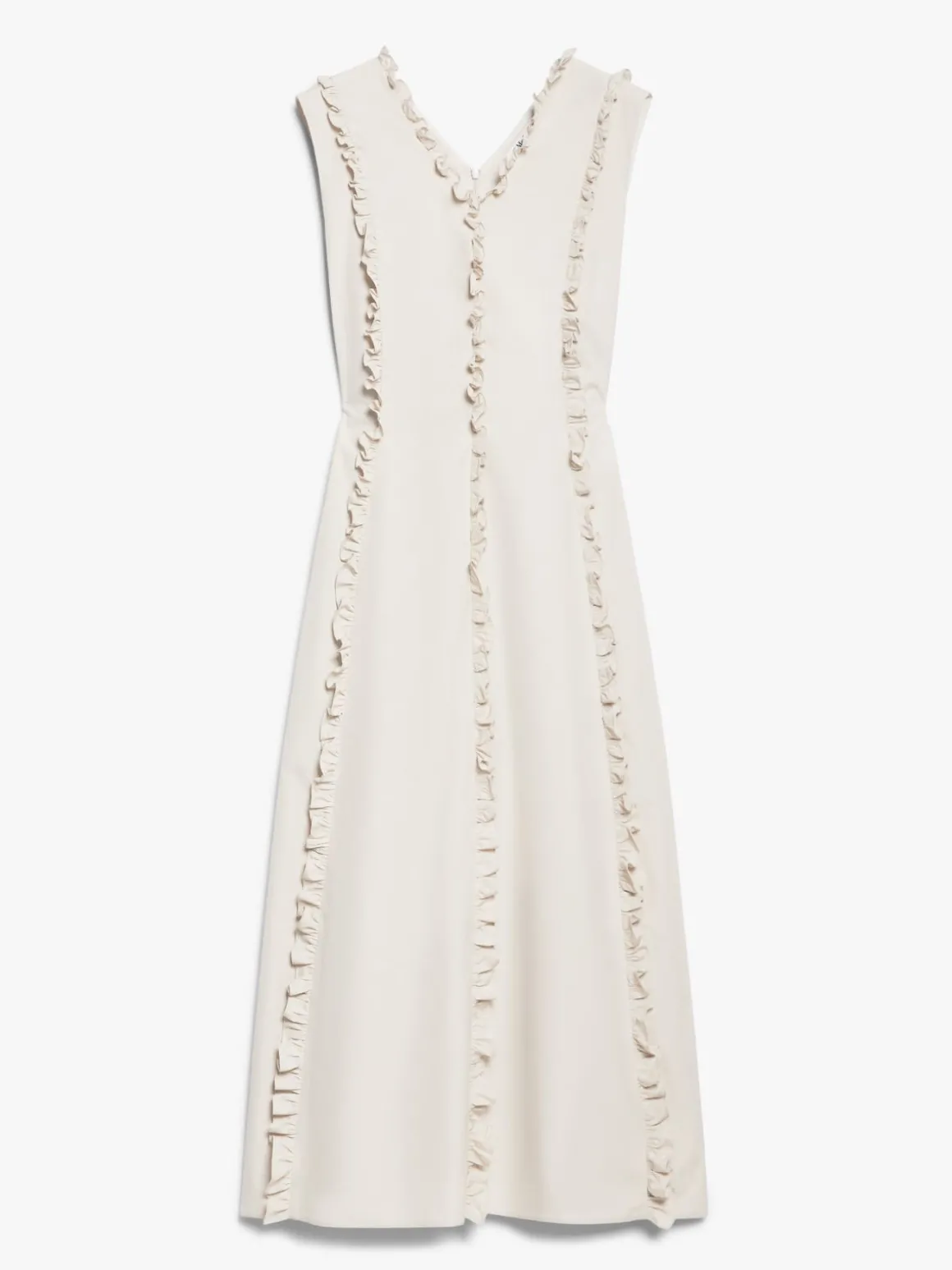 Poplin dress with frills